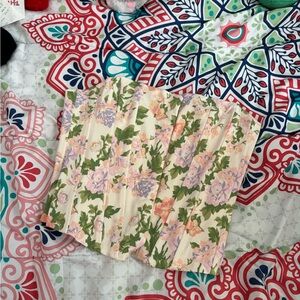 Zara Floral corset in Cream and Pink